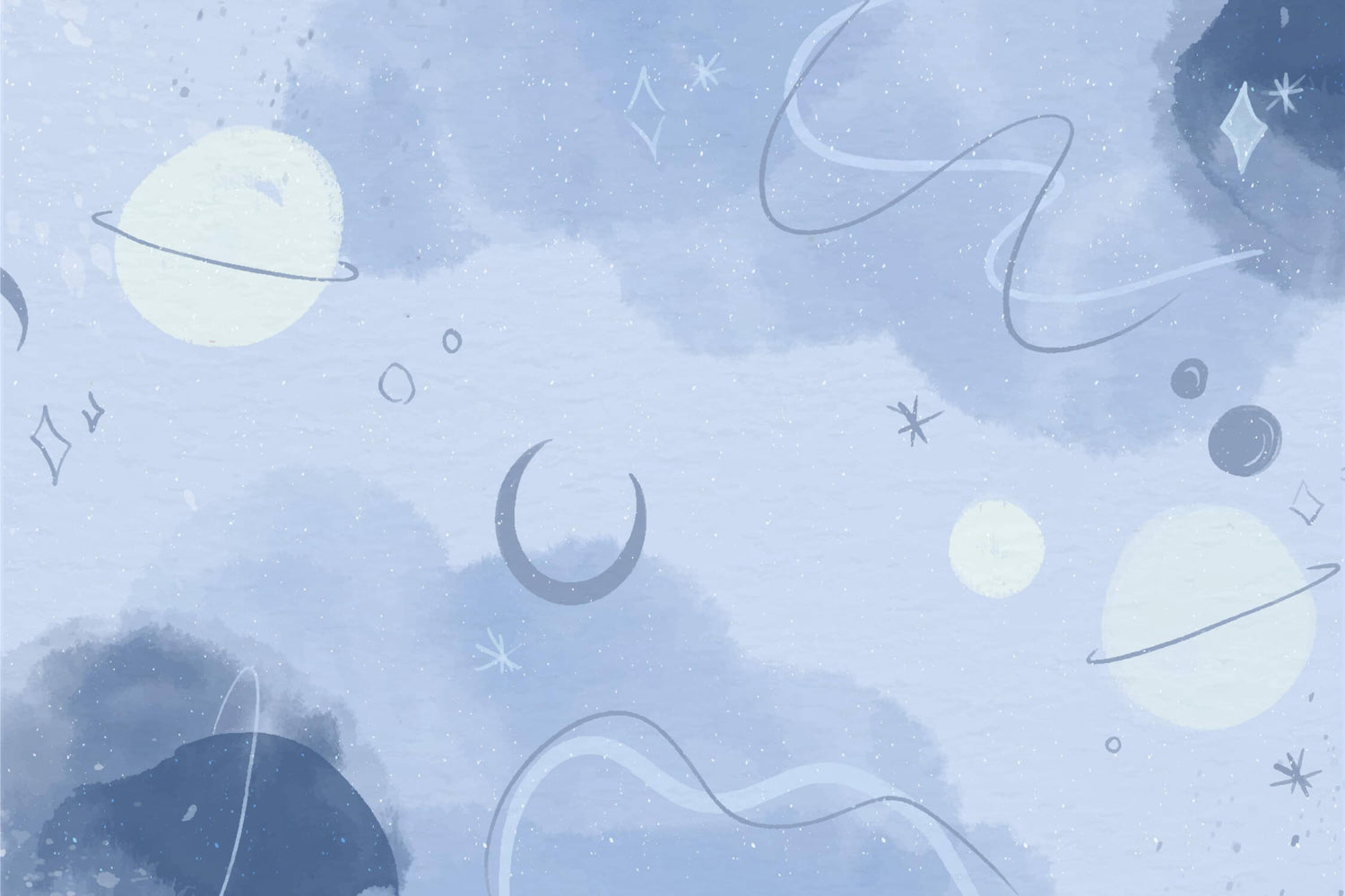 Space wallpaper design file showing detailed moon and stars pattern on misty night sky background