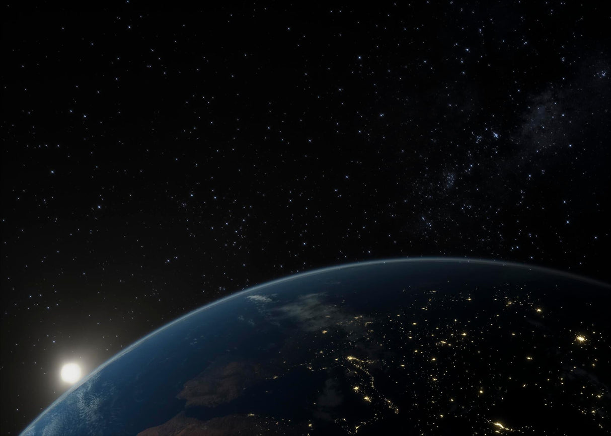 Space wallpaper design file showing detailed Earth view against starry background