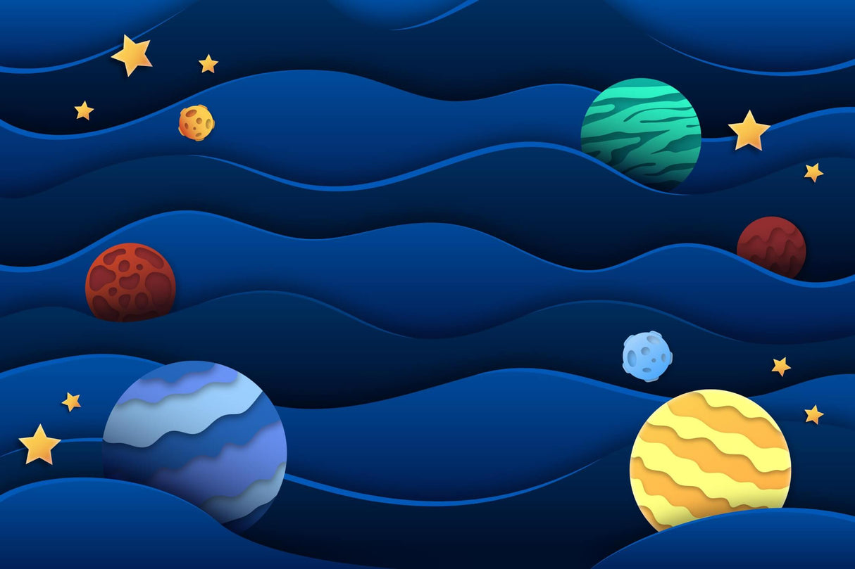Space wallpaper design file showing detailed galaxy wave pattern with planets and stars