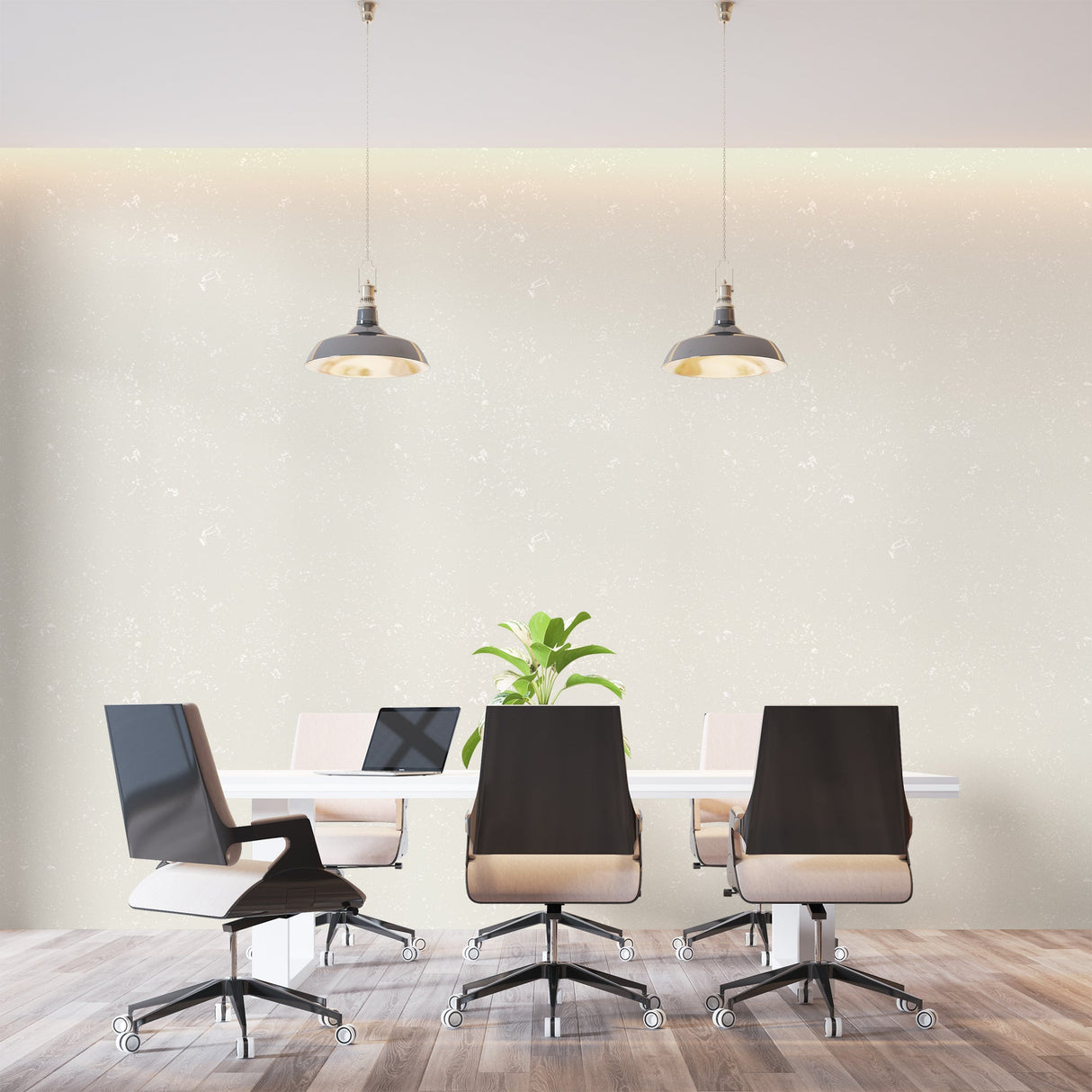 White glitter wallpaper creating a magical sparkle effect in a modern living room with natural light