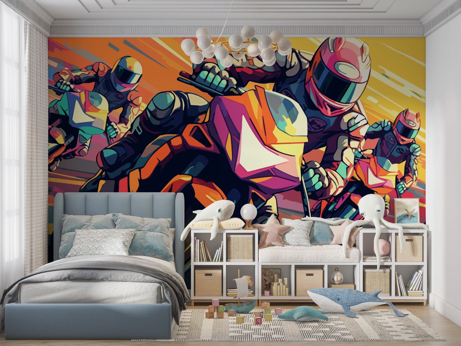 MotoGP street art design making statement in modern entertainment space