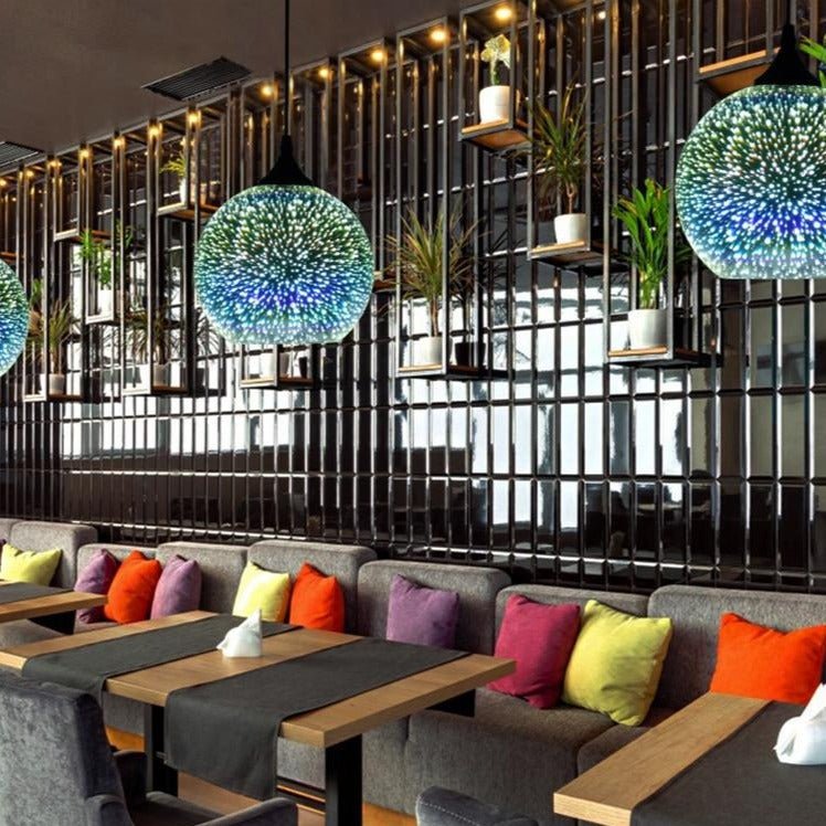 Modern Glass Pendant Light 3D Starlight Effect - Product detail 6