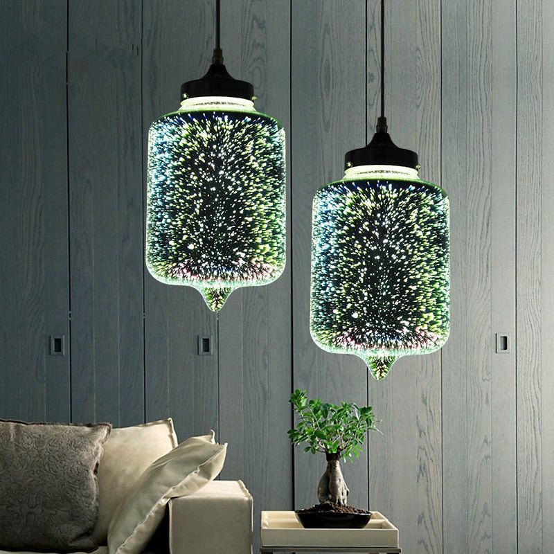 Modern Glass Pendant Light 3D Starlight Effect - Product detail 4