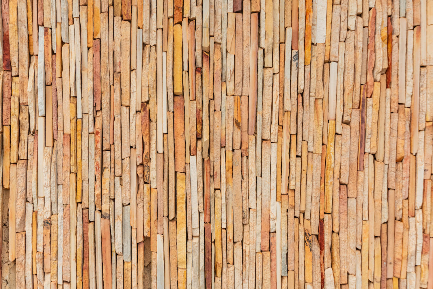 Stone effect wallpaper design file showing full vertical pattern in natural beige tones