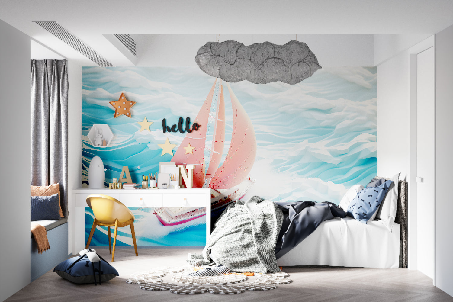 Gaming room featuring graffiti wall mural with dynamic street art designs