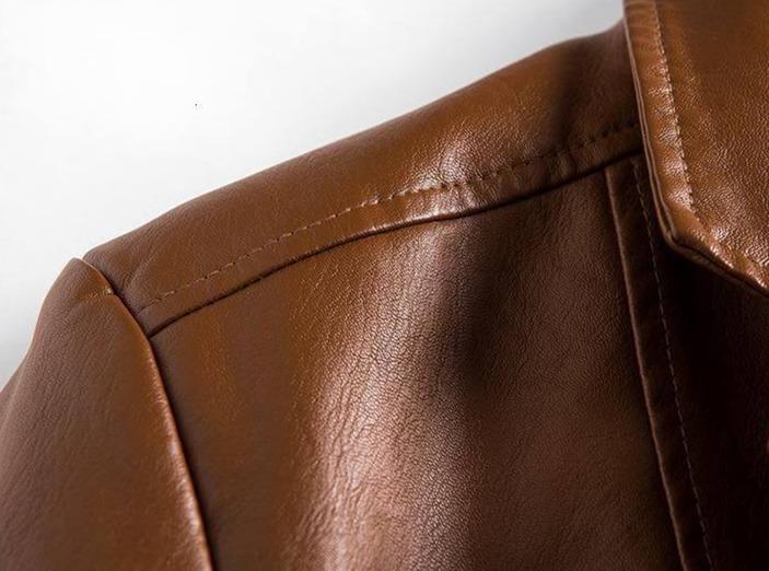 Premium Leather Blazer  Modern Cut Black Lambskin - Product detail 6