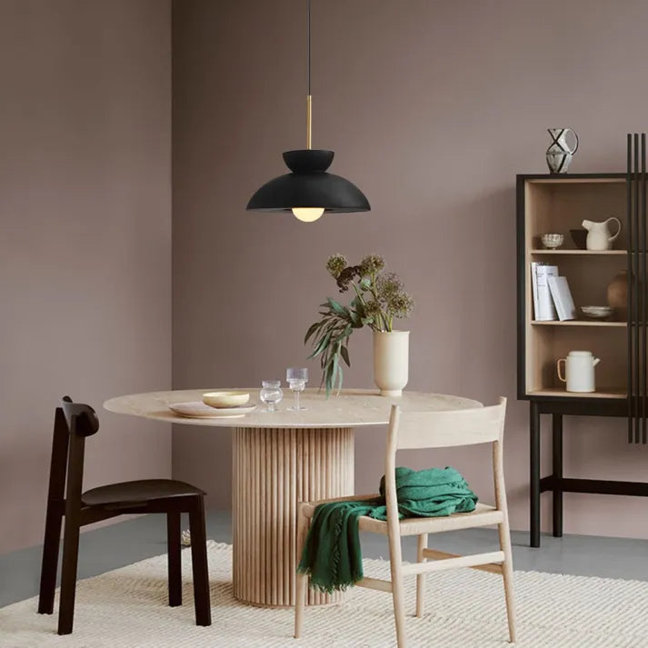 Nordic Pendant Light Matte Black Dome Design - Product detail 6