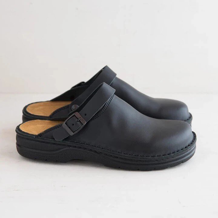 Comfort Leather Clogs  Adjustable Buckle Design - Product detail 5