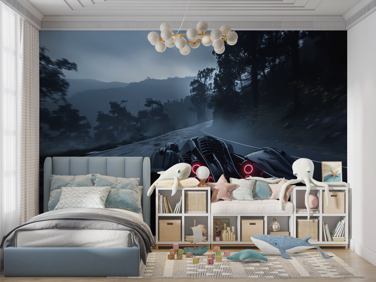 Paradise beach cave mural adding vacation feel to dining room