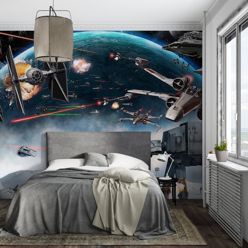 Tropical leaf wallpaper in modern living room showing 3D Monstera leaves creating depth