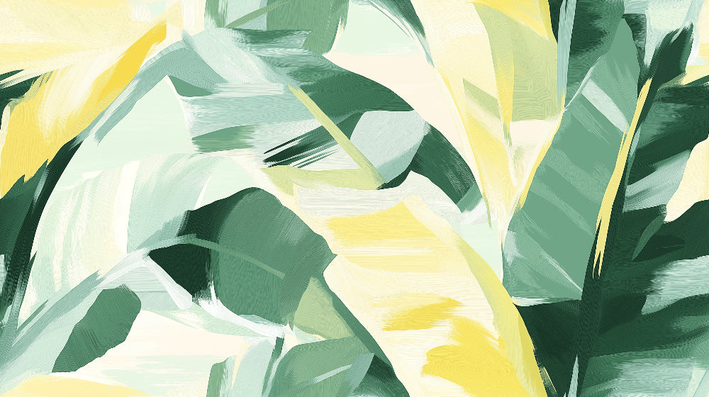 Abstract banana leaf design file showing detailed brushstrokes and pattern layout
