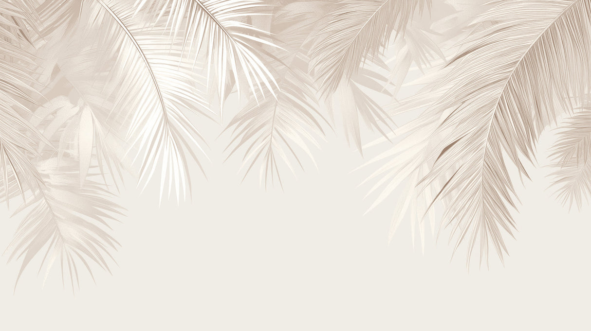 Tropical palm leaves design file showing detailed beige palm fronds pattern