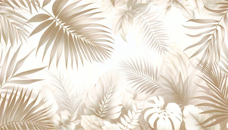 Beige palm leaves design file showing detailed botanical pattern and texture