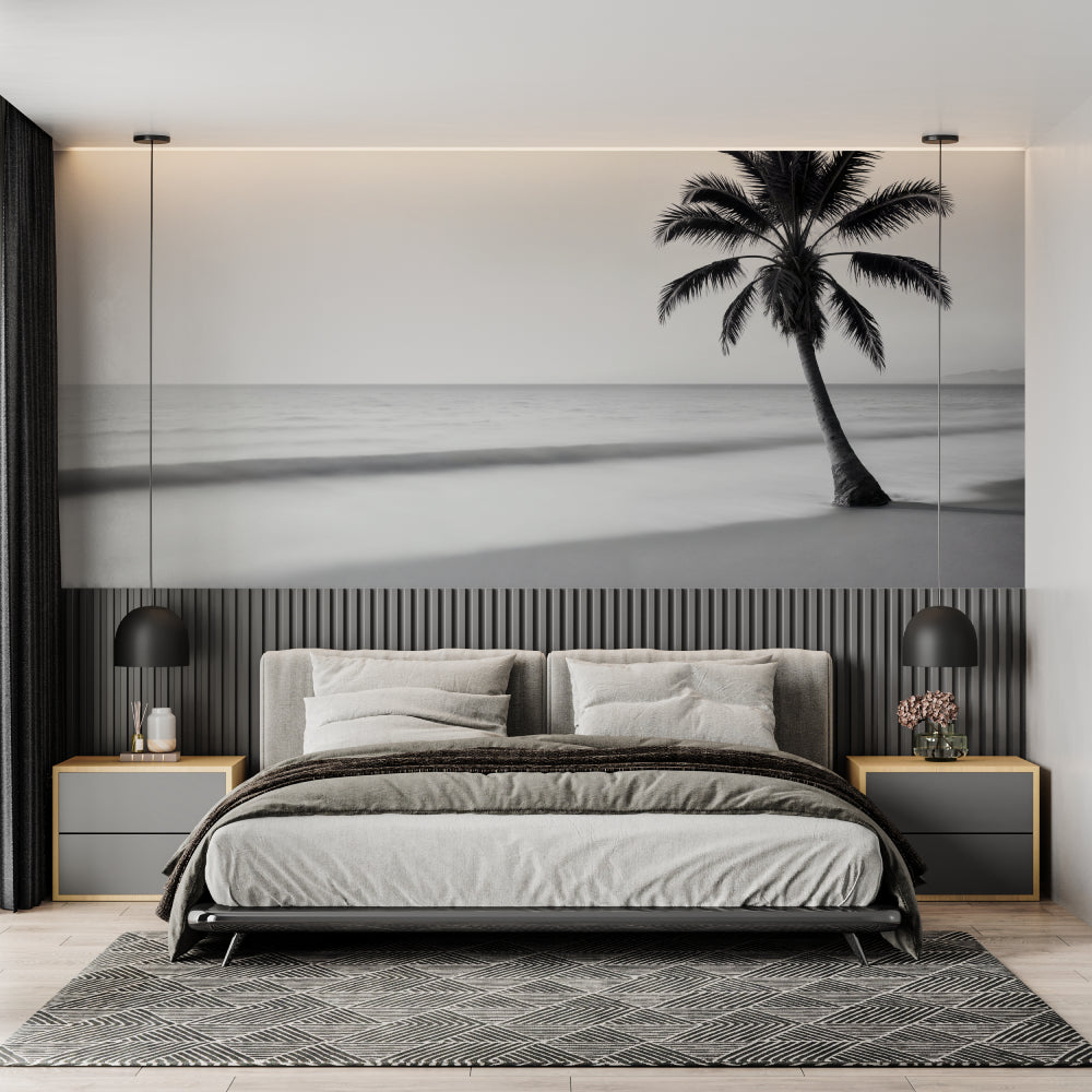 Palm beach wallpaper creating a sophisticated look in an entrance hall