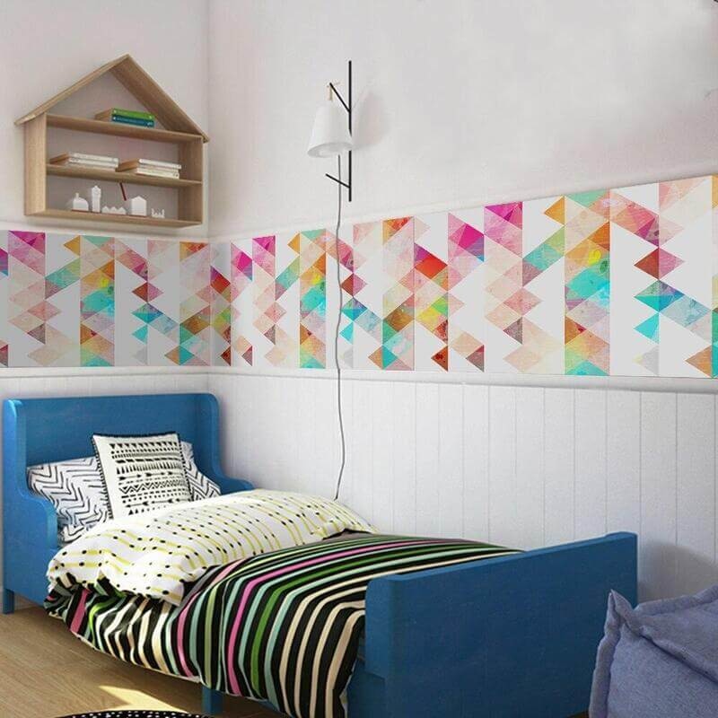 Vintage Tropical Palace Wallpaper bringing exotic charm to a modern dining room setting