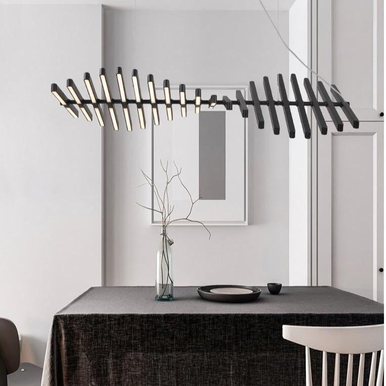 Modern LED Chandelier Abstract Fishbone Design - Product detail 6