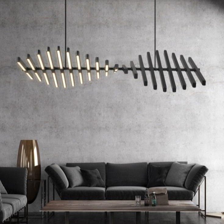 Modern LED Chandelier Abstract Fishbone Design - Product detail 7