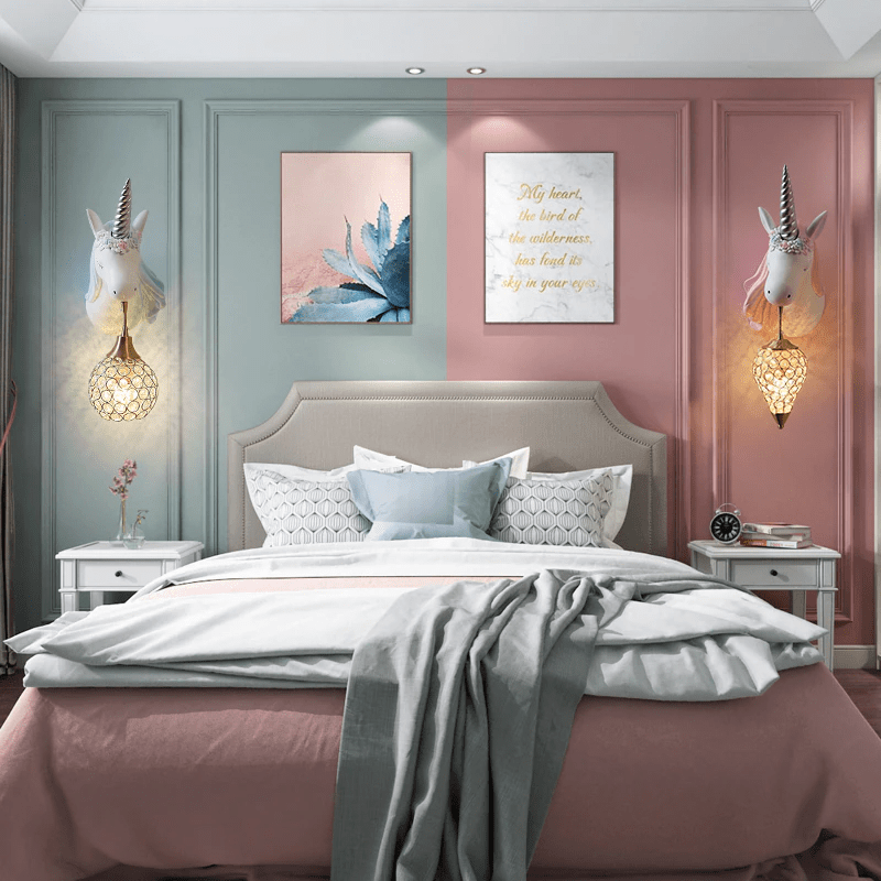 Unicorn Wall Light  Crystal Globe Shade Kids Room - Product detail 6