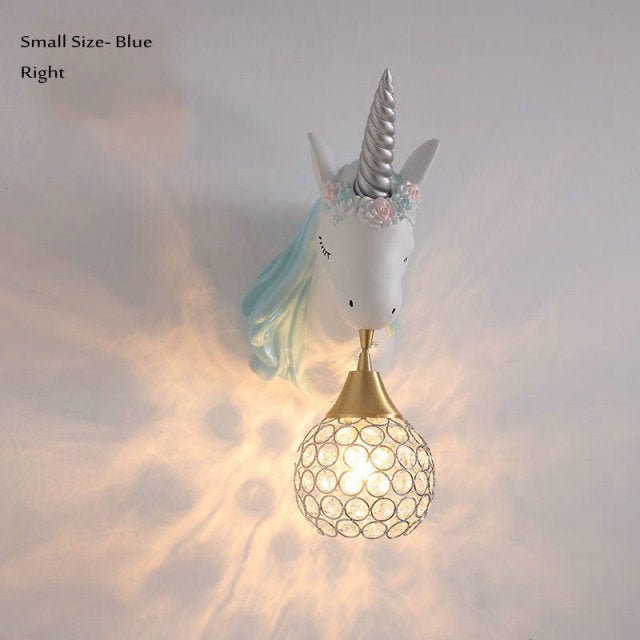 Unicorn Wall Light  Crystal Globe Shade Kids Room - Product detail 9