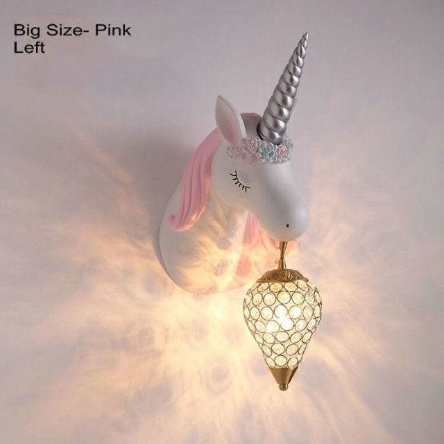 Unicorn Wall Light  Crystal Globe Shade Kids Room - Product detail 14
