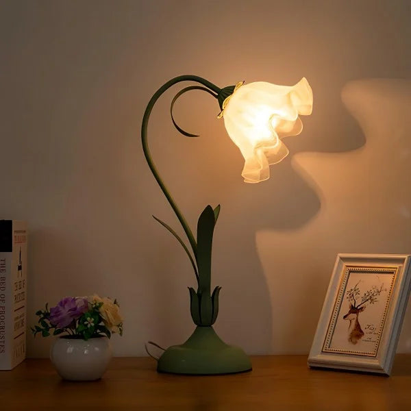 Vintage Table Lamp Floral Design Adjustable Arm - Product detail 6