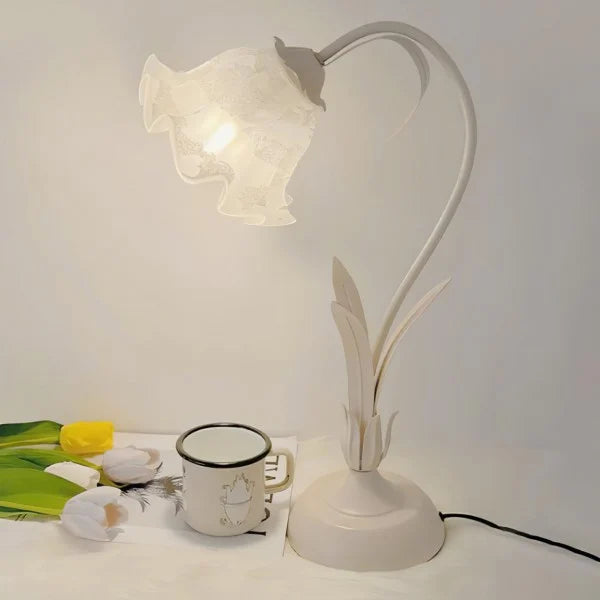 Vintage Table Lamp Floral Design Adjustable Arm - Product detail 16