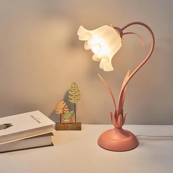 Vintage Table Lamp Floral Design Adjustable Arm - Product example