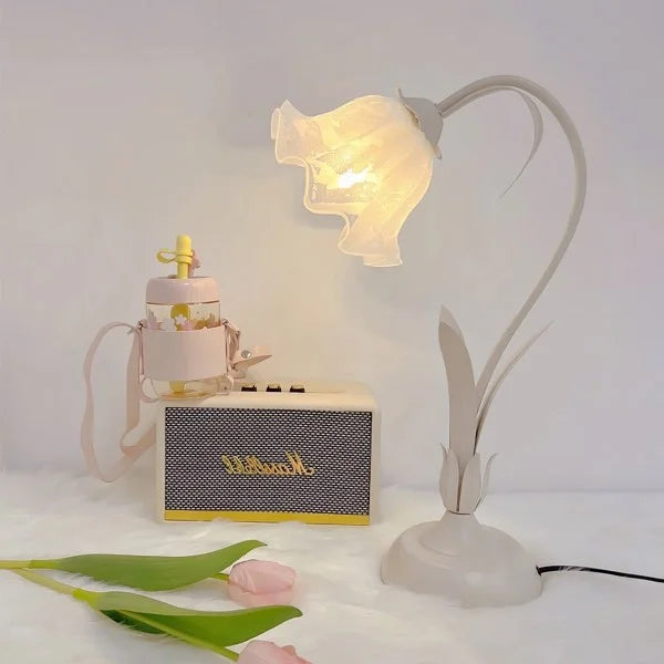Vintage Table Lamp Floral Design Adjustable Arm - Product detail 12