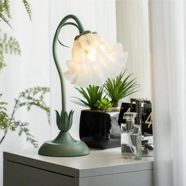 Vintage Table Lamp Floral Design Adjustable Arm - Product detail 7