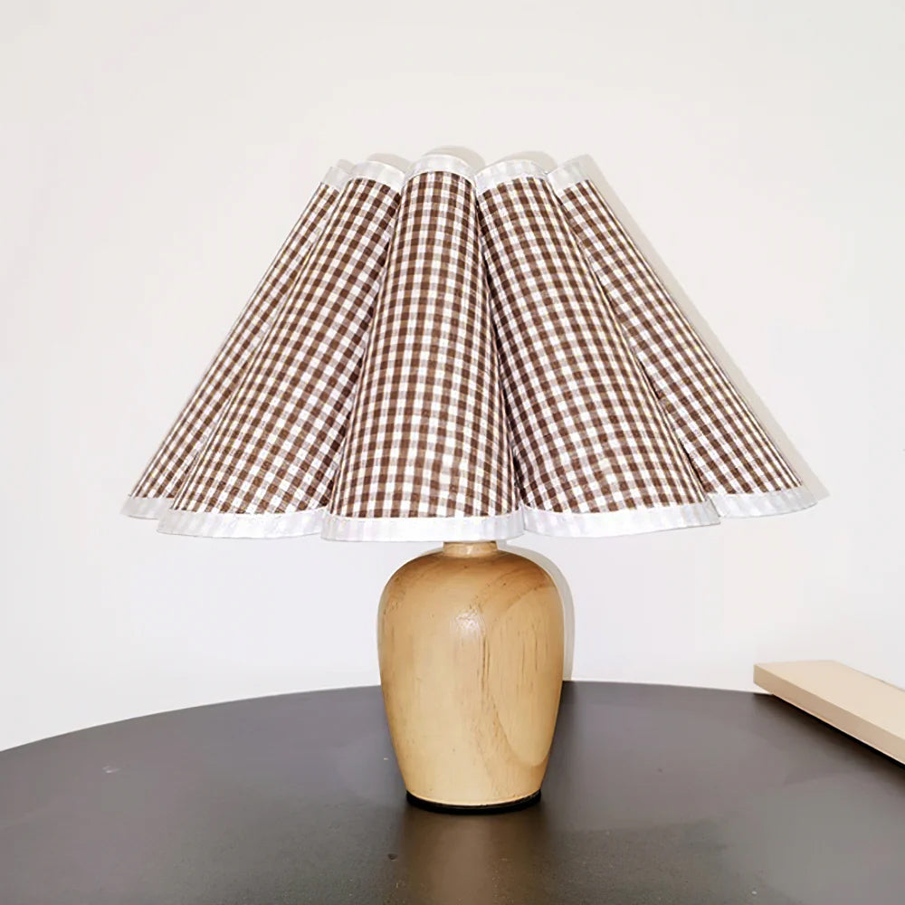 Scandinavian Table Lamp Pleated Shade With Black Trim - Product detail 22