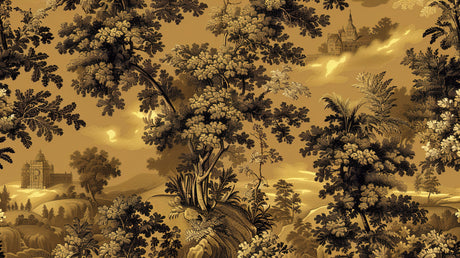 Golden Forest design file showing intricate tree details and metallic finish pattern