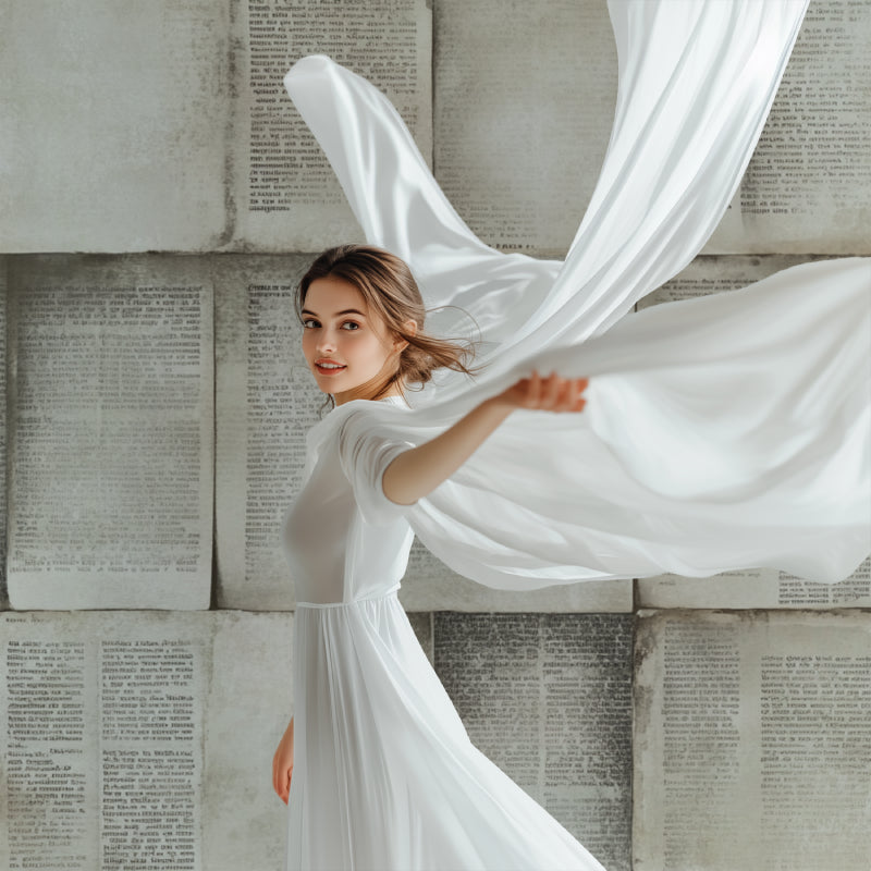 Vintage newspaper wallpaper in modern home office showing elegant typography and aged paper tones