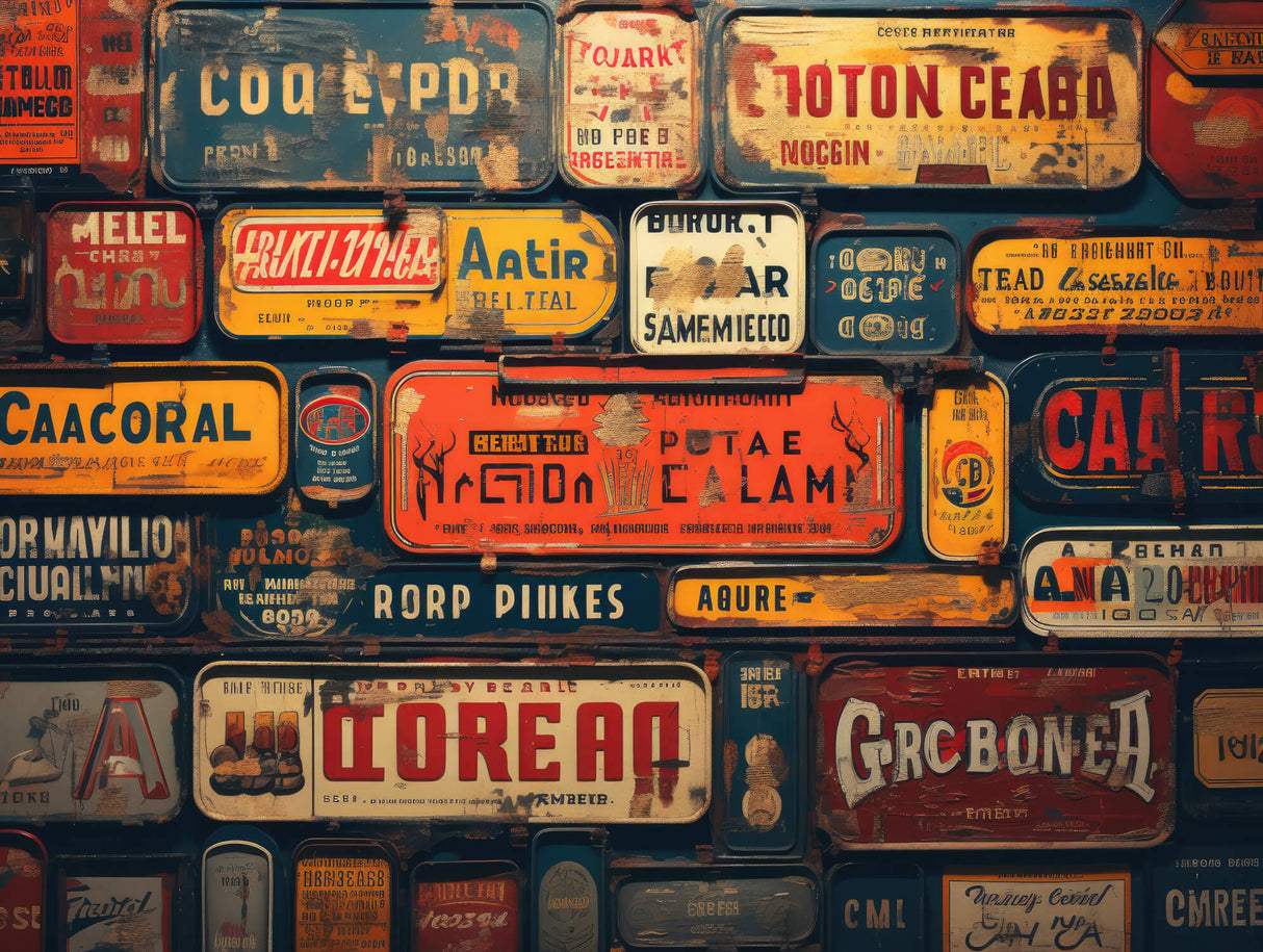 Design file showing detailed vintage license plate pattern and color scheme