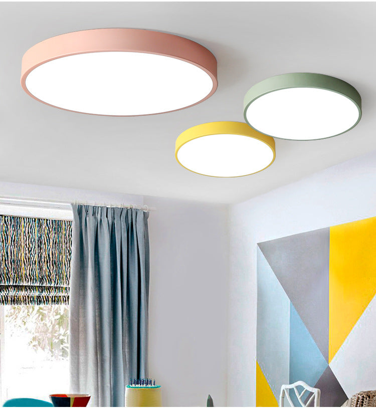 Modern LED Ceiling Light Round Ultra Slim Panel Design - Product showcase