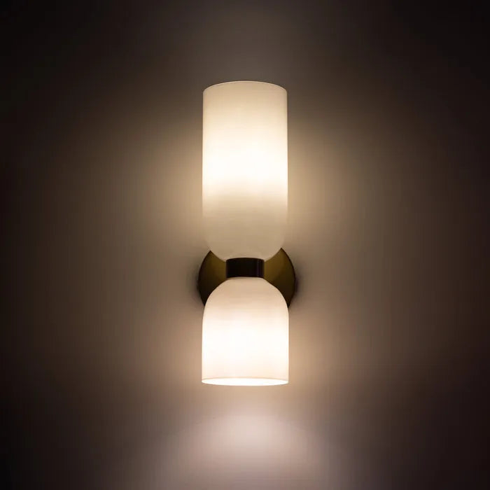 Modern Glass Wall Lamp Dual Layer Smoked Design - Product detail 4