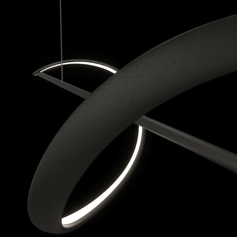 Modern LED Pendant Light Wave Design Linear Suspension - Product detail 8