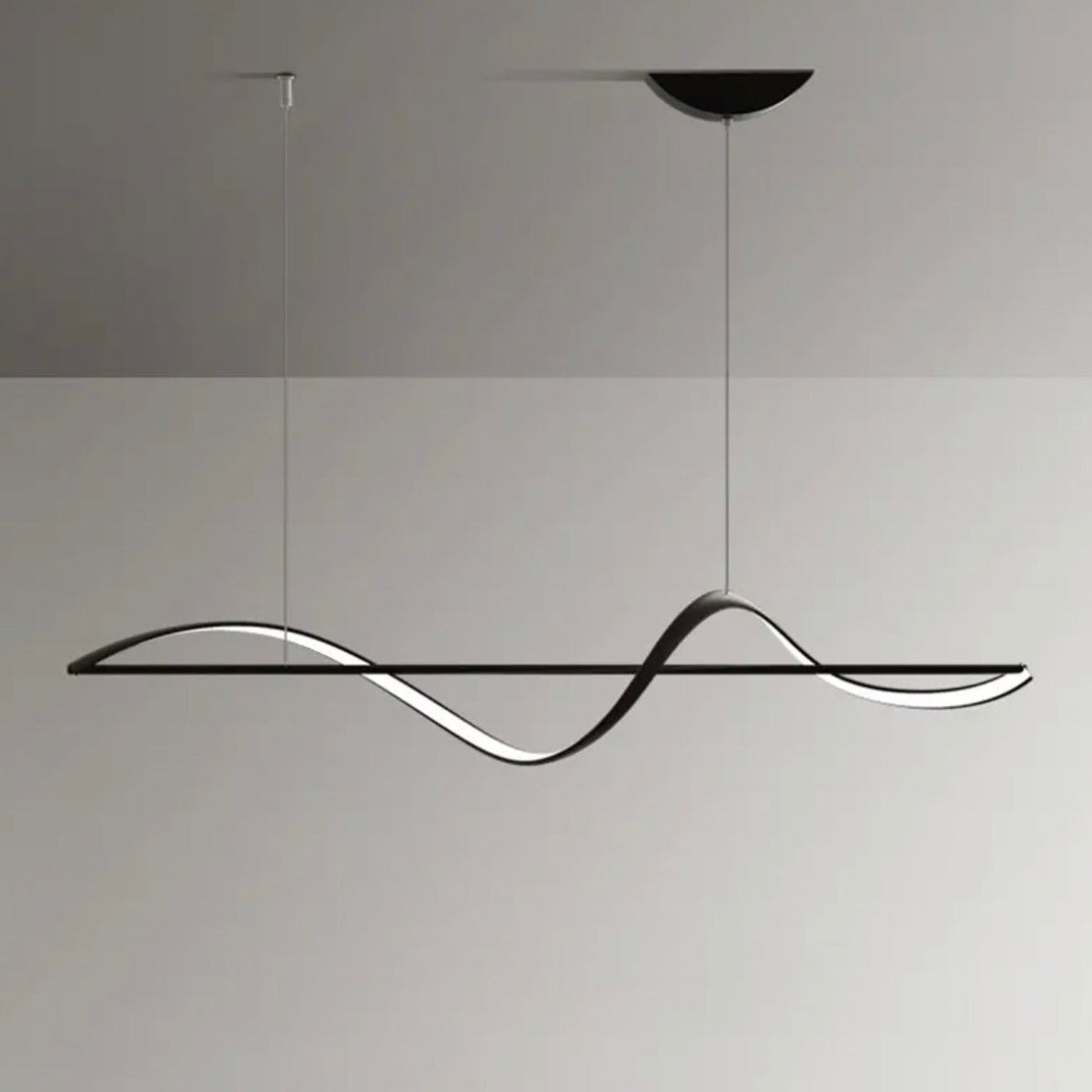 Modern LED Pendant Light Wave Design Linear Suspension - Product detail 6