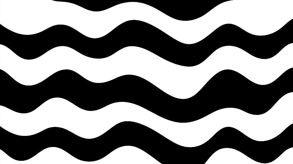 Black and white wave pattern wallpaper design file showing fluid abstract pattern