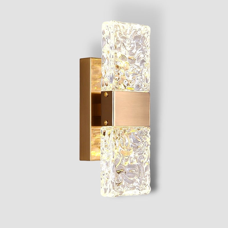 Modern Crystal Wall Sconce Gold Brushed Finish - Product detail 9