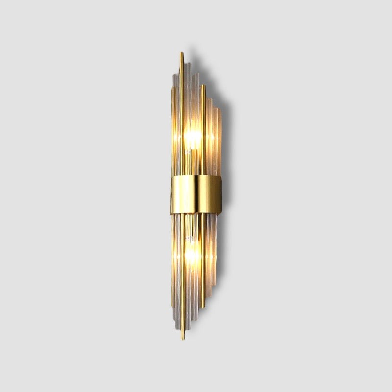 Modern Crystal Wall Lamp Gold Finish Metal Sconce - Product detail 24