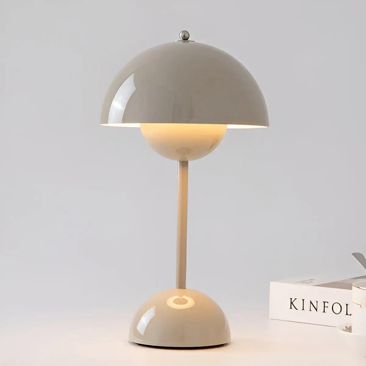 Modern Dome Table Lamp Pink Metal Finish - Product detail 7