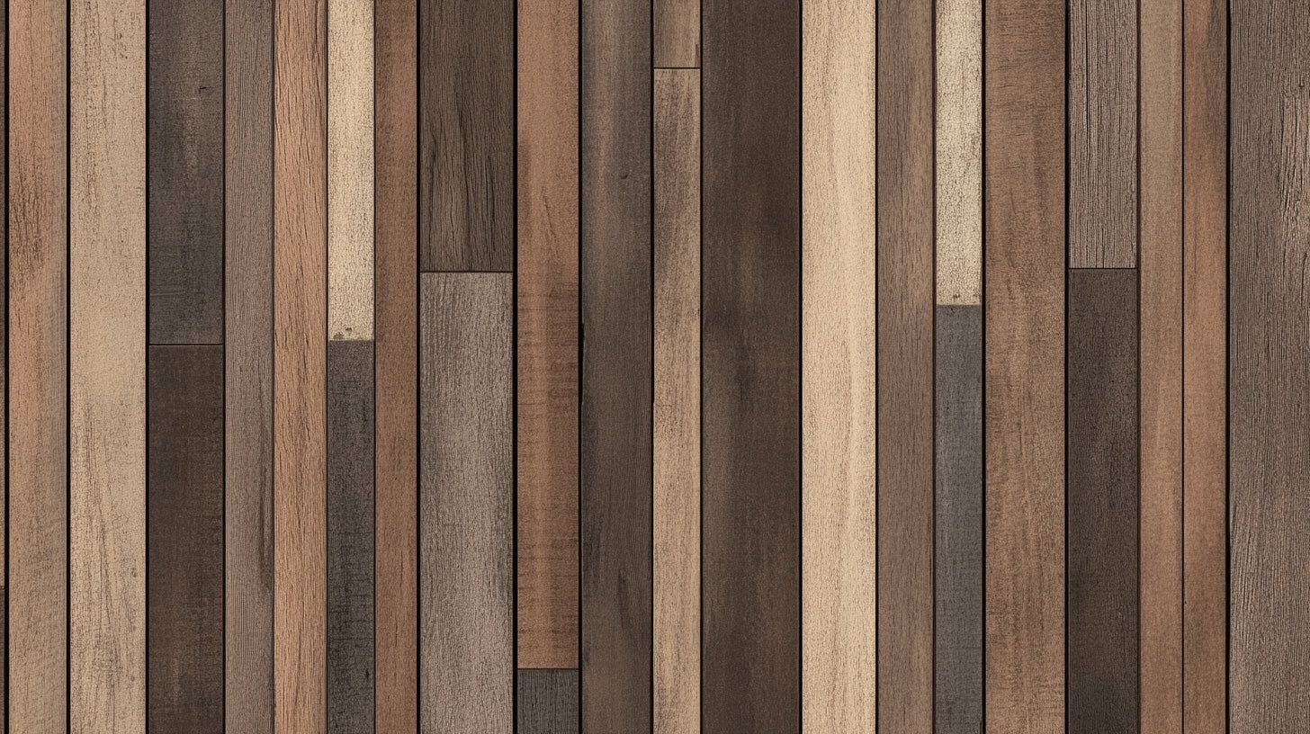 Wood plank wallpaper design file showing detailed grain patterns and natural brown tones