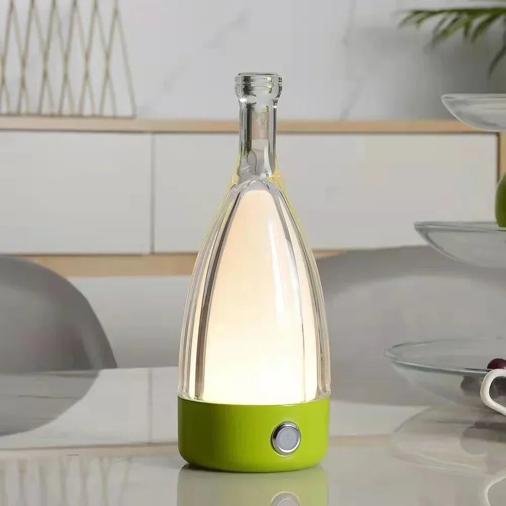 Wine Bottle Table Lamp Glass LED Touch Control - Product detail 9