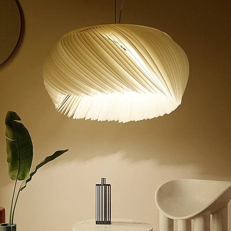 Modern Pendant Light Spiral Acrylic Shade - Product example