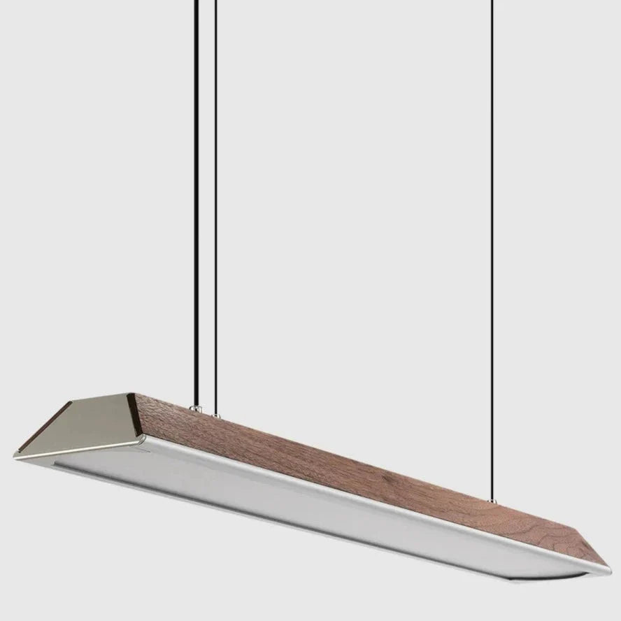 Modern LED Pendant Light Wood and Aluminum Linear Design - Product detail 8