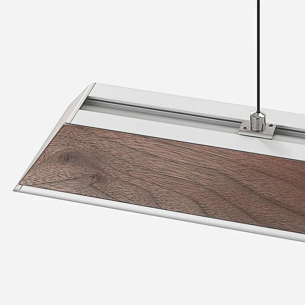 Modern LED Pendant Light Wood and Aluminum Linear Design - Product detail 10