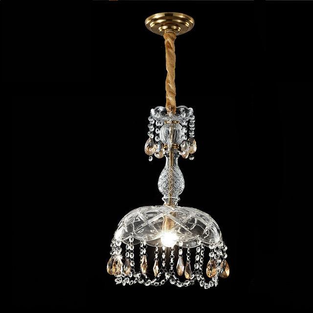 Crystal Pendant Chandelier Amber Drop Glass Design - Product detail 11