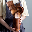 Teak Kitchen Utensil Set  Handcrafted Wood Collection - Product showcase