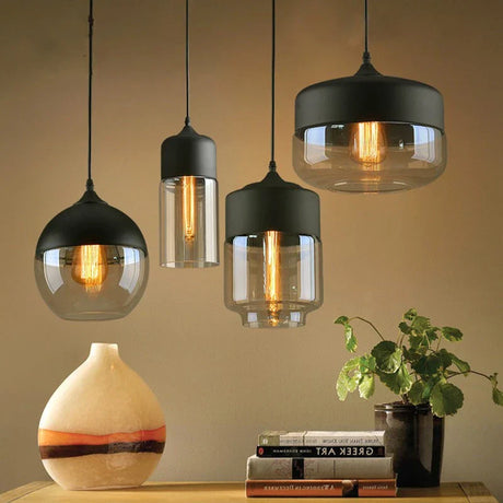 Modern Pendant Light  Glass Globe Industrial Design - Product detail 14