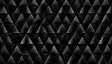 Geometric Mural Wallpaper | Black 3D Triangle Pattern